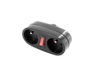 PRESA MULTIPLA CHACON 47005 - 2 prese, cavo 1.5m, prese francesi, interruttore acceso/spento
