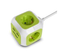 Green Blue GB118G - 4 prese con 2 prese USB, protezione per bambini