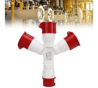 Presa Multipla con Spina Industriale A 5 Pin, 380-415 V 3 Fasi 16 A Connettore Aeronautico A Conchiglia PA66 Impermeabile