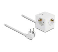 PRESA MULTIPLA DELOCK 11502 - 3 prese, 2 USB, cavo 1.5m, prese Type EF (CEE 7/7), protezione sovratensioni