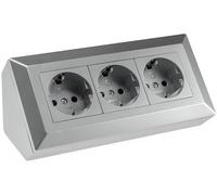 Presa multipla DELPHI a 3 vie, argento 250V~/ 16A