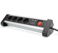 PRESA MULTIPLA DIGITUS DA-70614 - 4 prese, 2 USB, cavo 1.5m, prese Type F (CEE 7/4), protezione sovratensioni