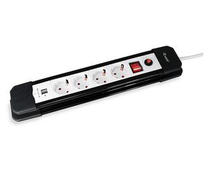 PRESA MULTIPLA EQUIP 245553 - 4 prese AC Type F (CEE 7/4), cavo 1.5m, protezione sovratensioni