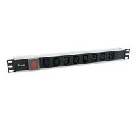 PRESA MULTIPLA EQUIP 333310 - 8 prese, cavo 1,8m, prese C13, protezione sovratensioni, interruttore on/off