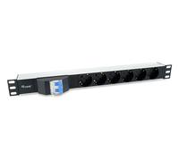 PRESA MULTIPLA EQUIP 333312 - 6 prese, cavo 1,8 m, prese tipo F, interruttore acceso/spento