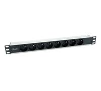 PRESA MULTIPLA EQUIP 333313 - 8 prese, cavo 1,8 m, prese tipo F, protezione da sovratensioni, interruttore on/off