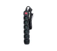 PRESA MULTIPLA ESPERANZA ELK217K - 6 prese, cavo 1.5m, prese tipo E, protezione sovratensioni, interruttore