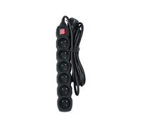 PRESA MULTIPLA ESPERANZA ELK218K - 6 prese tipo E, cavo 3m, protezione sovratensioni, interruttore