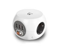 PRESA MULTIPLA EWENT EW3939 - 3 prese, 3 USB, cavo 1,5m, prese Tipo C, protezione sovratensioni, interruttore