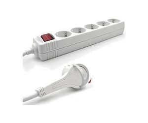PRESA MULTIPLA EWENT EW3955 - 5 prese, cavo 1.5m, prese Type F (CEE 7/4), interruttore on/off