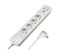PRESA MULTIPLA FEINTECH MD000432 - 4 prese, 2 USB, cavo 1.5m, prese italiane, protezione sovratensioni