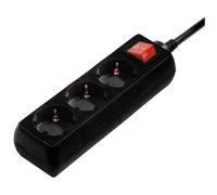 PRESA MULTIPLA HAMA 00108816 - 3 prese, cavo 3m, prese schuko, interruttore on/off