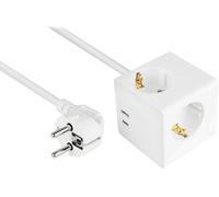 PRESA MULTIPLA KABELMEISTER SW01-W030 - 2 prese, 2 USB, cavo 3m, prese Type EF (CEE 7/7), protezione sovratensioni