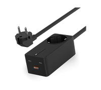 Ksix GAN 65 W, PPS, Power Delivery, multiporta x4, cavo 1,5 m, indicatore LED, nero