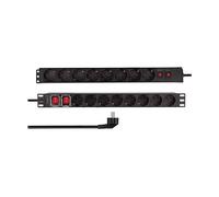 PRESA MULTIPLA LOGILINK PDU1601 - 16 prese, cavo 2m, prese Schuko, protezione sovratensioni, interruttore