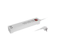 PRESA MULTIPLA MAXTRACK NW10L - 3 prese, 4 USB, cavo 1.7m, prese tedesche, protezione sovratensioni, interruttore