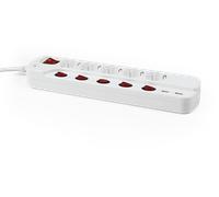 PRESA MULTIPLA MCPOWER 1300444 - 5 prese, 2 USB, cavo 1,5 m, prese Schuko, interruttore