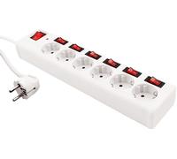 PRESA MULTIPLA MCPOWER 1300501 - 6 prese, cavo 1.5m, prese con protezione, protezione sovratensioni