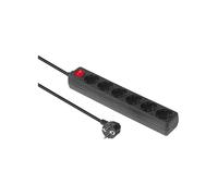 PRESA MULTIPLA MICROCONNECT GRU006B - 6 prese, cavo 1.8m, prese Tipo F, interruttore on/off
