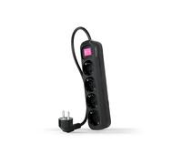PRESA MULTIPLA NANOCABLE 10.37.0004-BK - 4 prese, cavo 1,4 m, prese Tipo F (CEE 7/4), interruttore on/off