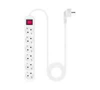 PRESA MULTIPLA NANOCABLE 10.37.0006 - 6 prese, cavo 1,4m, prese Type F (CEE 7/4), interruttore on/off