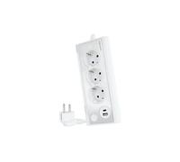 Nanocable 10.37.0013-W prolunghe e multiple 15 m 3 presa(e) AC Interno Alluminio Bianco