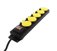 Presa Multipla per Esterno IP44 - 5 Prese standard francese 2P+T 16A con Coperch