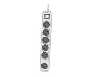 PRESA MULTIPLA PHILIPS CHP2164W/62 - 6 prese, cavo 1,5 m, prese Tipo F, interruttore on/off
