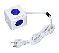 PRESA MULTIPLA POWER CUBE 1402BL/DEEUPC - 4 prese, 2 USB, cavo 1,5 m, prese tipo F, protezione da sovratensioni