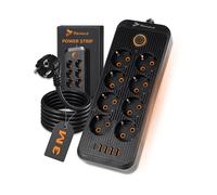 PRESA MULTIPLA REAGLE 3M ALIMENTAZIONE LASCIATA 3M ANTI-SWITCH 8 CALZATURE 4x USB 1x USB-C