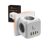 PRESA MULTIPLA REAGLE ALIMENTAZIONE 3x CARICATORE A CALZA 3x USB 1x USB-C