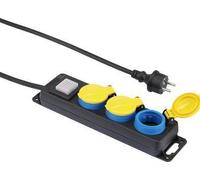 Presa multipla Renkforce con interruttore a 3 vie nero giallo blu Contatto di protezione Renkforce
