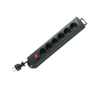 PRESA MULTIPLA REV 0014612513 SUPRA-LINE 6F - 6 prese, cavo 2.4m, prese Schuko, interruttore on/off
