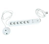 Rev Multiple Socket Outlet 6 Fold 1.5 M With Foot Switch Power Strip Bianco