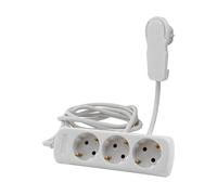 PRESA MULTIPLA REV HX-3D_127A-1 - 3 prese tedesche, cavo 2m, interruttore on/off, bianco