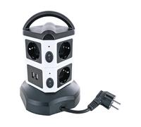 PRESA MULTIPLA SCHWAIGER STDT2718 - 7 prese Schuko, 2 USB C), cavo 1,8m, protezione sovratensioni
