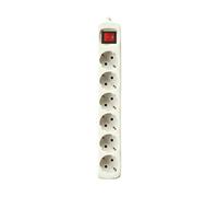 PRESA MULTIPLA SILVER ELECTRONICS 9632 - 6 prese, cavo 3m, prese tipo F, interruttore on/off