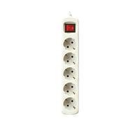 PRESA MULTIPLA SILVER ELECTRONICS 9635 - 5 prese, cavo 1.5m, prese tipo F, protezione sovratensioni, interruttore