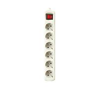 PRESA MULTIPLA SILVER ELECTRONICS 9636 - 6 prese, cavo 1.5m, prese tipo F, interruttore on/off