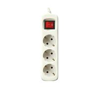 PRESA MULTIPLA SILVER ELECTRONICS 9640 - 3 prese, cavo 1.5m, prese tipo F, protezione sovratensioni, interruttore