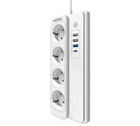 Presa Multipla Smart Alexa Google Home Assistant, Ciabatta Intelligente Smart 4 Porte Usb Controllo Remoto Wifi App Tuya Smart Life, Riduzione consumi elettrici - Domotica Casa Intelligente