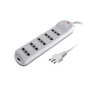 PRESA MULTIPLA TECHLY IUPS-PCP-5BI10A - 5 prese, cavo 1,5 m, prese Tipo L, protezione da sovratensioni
