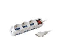 PRESA MULTIPLA TECHLY IUPS-PCP-6I3S - 9 prese, cavo 1.5m, prese bipasso, protezione sovratensioni