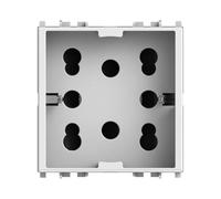 Presa multistandard 10A 16A bipasso schuko, Moduli Bianchi, Compatibile Con Vimar Plana, antenna, ethernet, TV, antenna, USB, schuko, Per Placche originali e compatibili