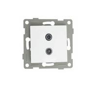 Presa nota: da incasso - con collegamenti per TV, FM e satellite. Design funzionale e moderno. Perfetto per installazioni elettriche estetiche. *