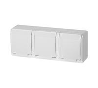Hermes GNT 0323-02 5901130483921 - Presa ermetica a 3 vie Z/U 16A IP44, colore: Bianco