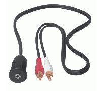 PRESA PANNELLO PORTA RCA AUX JACK 3,5'' PROLUNGA AUDIO ADATTATORE AUTO PHONOCAR