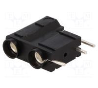 presa PCB 250VDC 10A nero Connettore: banana 4mm argentato