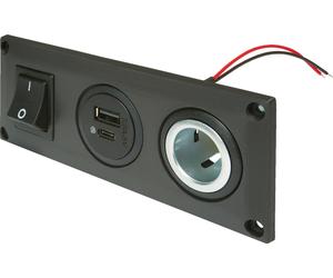 Presa per auto da incasso procar con doppia presa usb-c/a
