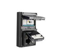 Presa per auto elettriche, sistema di ricarica con contatore di corrente digitale LCD e interruttore FI/interruttore di protezione del cavo IP54 (nero con interruttore Fi) nero con interruttore Fi